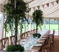 Banqueting Tables in rows