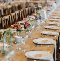 Close up of Banqueting table