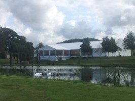 Clearspan wedding marquee with window walls