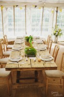 Banqueting Tables with Natural Banqueting Chairs