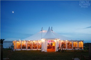 Evening Traditional Marquee with Pagoda and black festoon