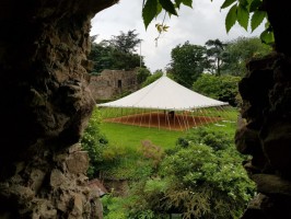 External of a Traditional Marquee, with coir matting