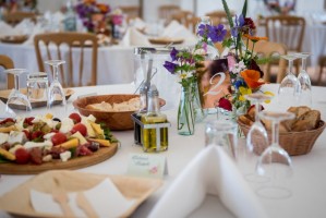Close up of round table