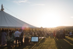 Traditional canvass wedding marquee